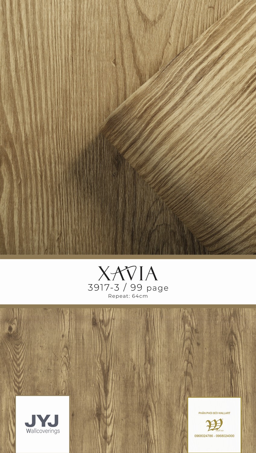 Giấy dán tường vân gỗ Xavia 3917-3